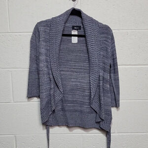 Grey‎ Sparkle Cardigan with tie size Medium